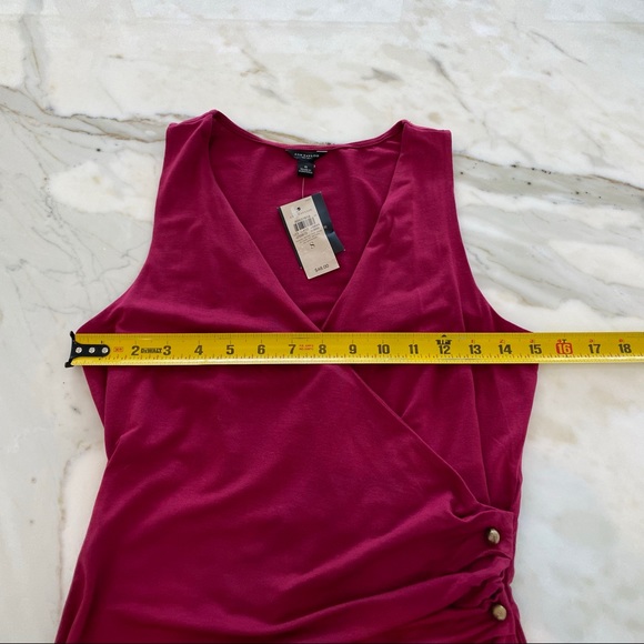 ANN TAYLOR RASPBERRY FAUX WRAP TOP SMALL NWTS! - Picture 12 of 17